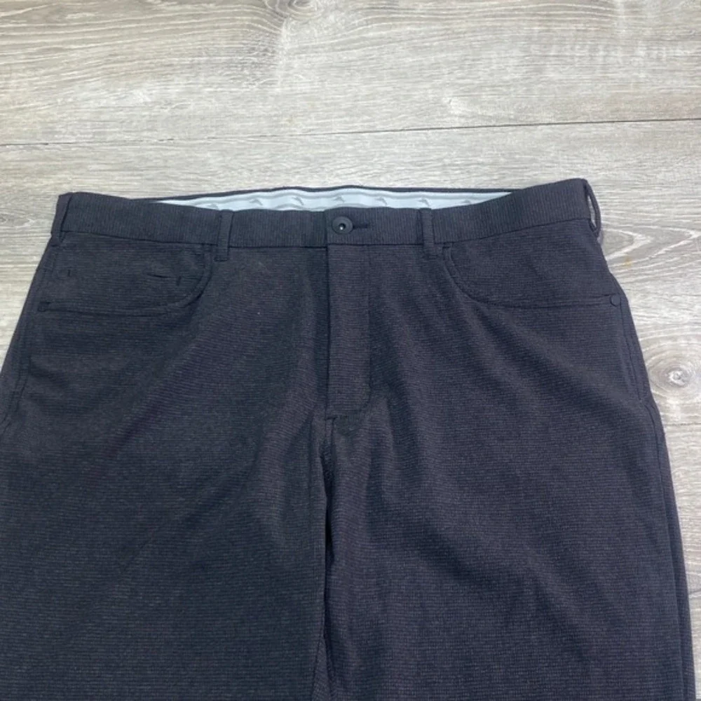Tommy Bahama Pants‎ Mens 38x30 Stretch Performance Dress Casual Black Pineapple